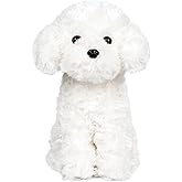 WEIGEDU White Toy Poodle Stuffed Animal Dog Puppy - Bichon Frise Maltese Maltipoo White Labradoodle Plush Toy for Kids and Babies - Perfect Birthday & Easter Gift, 12.6"