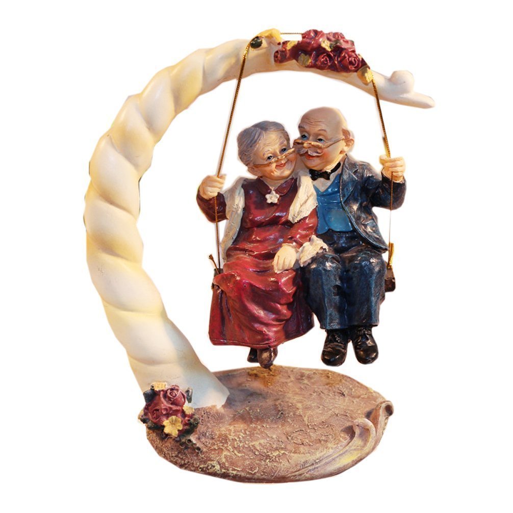 Anniversary Gifts Elderly Couple Figurines Loving Old Age Life Resin Home Decorations Amazon In Home Kitchen