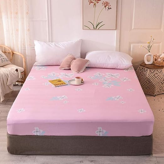 KOZSF Double Bed Fitted Sheets 1Pcs 100 Cotton Printing Bed Mattress