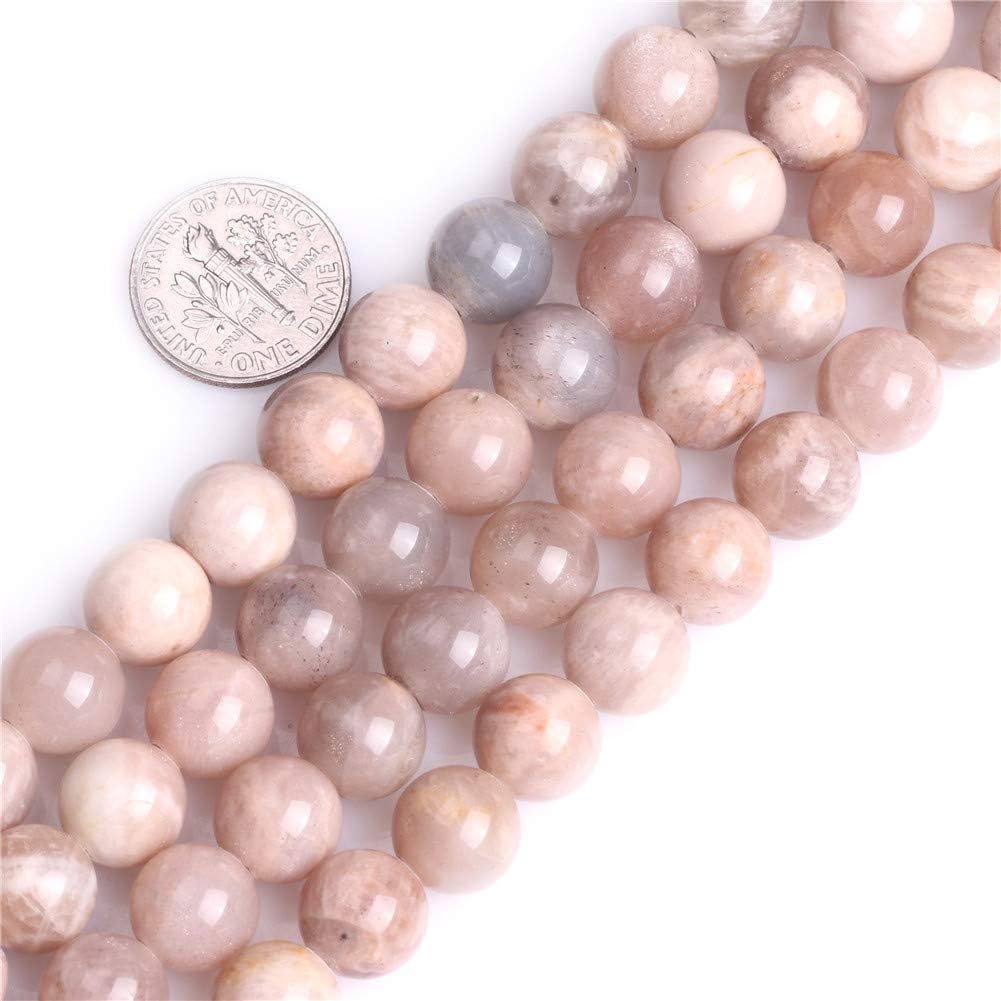 SHGbeads Sunstone Natural Gemstone Loose Beads for Jewellery Making Round 10mm Big Hole 1.5mm-2mm 15'', 10mm Brown