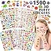 Kid Stickers 1500+, 22 Different Sheets, 3D Puffy Stickers for Girls Boys, Bulk Stickers for Kids Birthday Gift, Scrapbook Stickers, Bullet Journals, Including Animals, Dinosaur, Alphabet and More