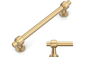 Amerdeco 10 Pack Champagne Bronze Cabinet Pulls 5 Inch(128mm) Hole Center Drawer Pulls Cabinet Hardware Kitchen Cabinet Handles for Bathroom Dresser Pulls ZH0069