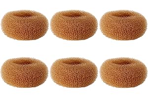 SQULIGT Extra Small Hair Bun Maker for Kids, 6 PCS Chignon Hair Donut Sock Bun Form for Girls, Mini Hair Doughnut Shaper for Short and Thin Hair (Small Size 2 Inch, Light Brown)