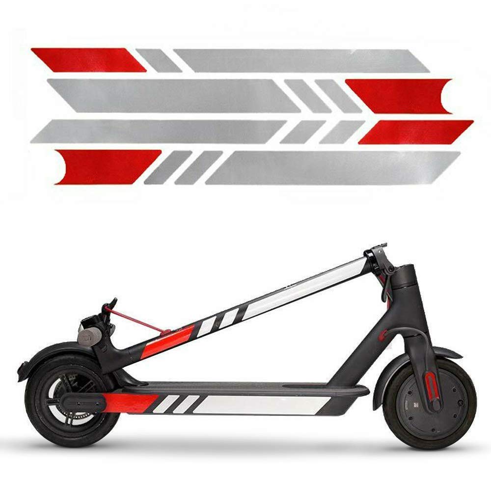 Urban Scout M-592 Reflective Stickers - Silver Red for Scooter, Standard