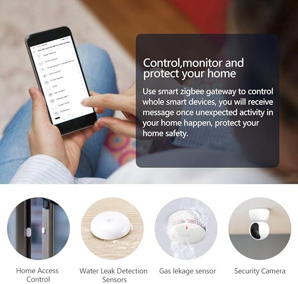 eMylo Smart Wireless ZigBee Gateway Smart Home ZigBee Hub Puente de Control Central Wireless Central Conctate con productos inteligentes Zigbee