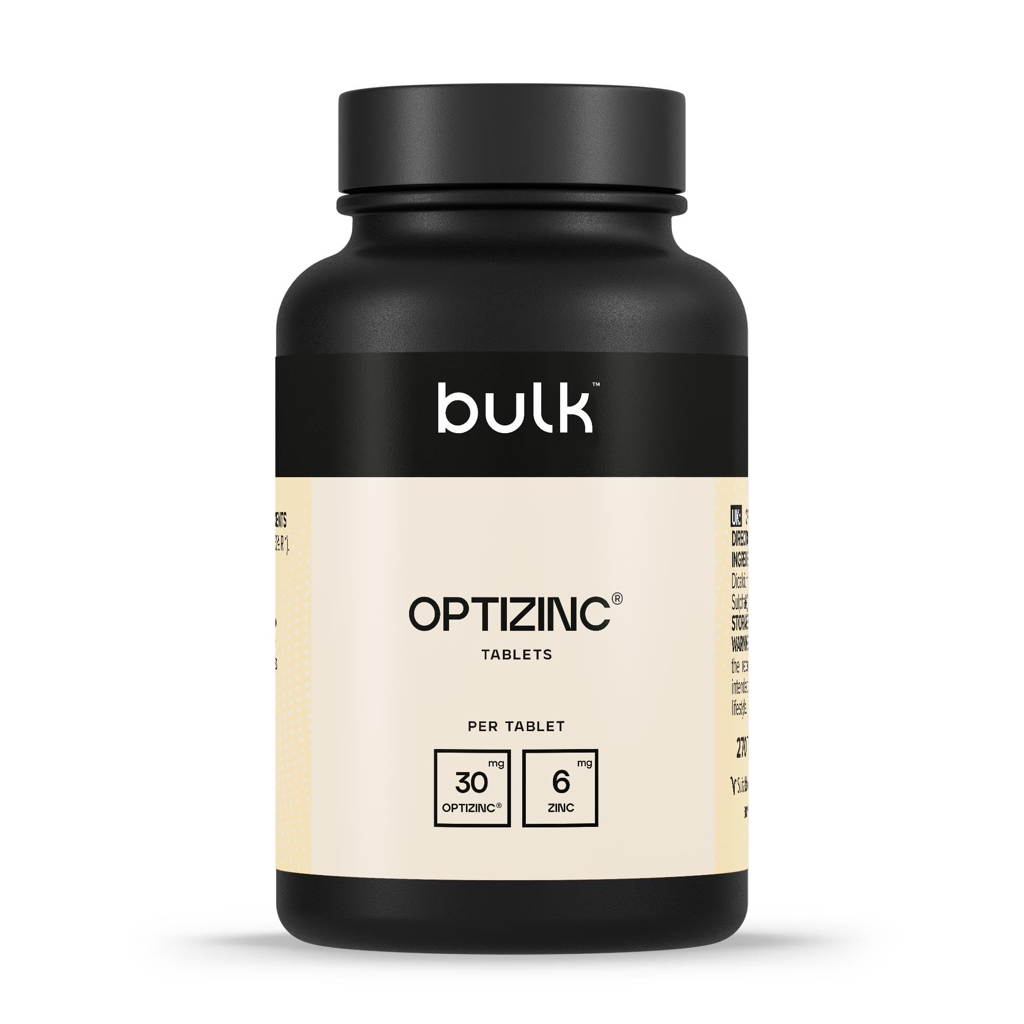 Bulk Pure OptiZinc Tablets, 30 mg, Pack of 90