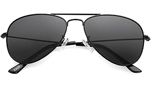 Kursan Kids Polarized Aviator Sunglasses for Litter Girls Boys Metal Frame Mirrored Lens Juniors Sun Glasses Age 3-8