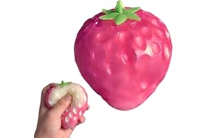 Color-Changing Strawberry Squishie-s, Food Squishie-s, Simulation Squeeezy Strawberry Stress Balls, Fruit Sensory to-ys for A