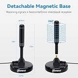 Chaowei 120 Miles Freeview Portable TV Aerial with Magnetic Base High Gain view 4