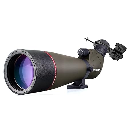 Svbony SV13 Spektiv 20-60x80 Wasserdicht 45Grad abgewinkelt Okular mit Handy Adapter für Vogelbeobachtung Sportschützen