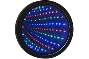 Mirror Light 5.9'' Colorful Tunnel Lamp LED Light Visual Mirror Lamp Color Changing Gaming Lights for Party Gaming Wall Decor