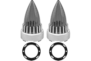 BOSYCY Motorcycle Bullet Turn Signals' Lens Covers 3 1/4", Smoked Front Rear Bike Light Lense Replacement Parts for Harley Road King Electra Street Glide Heritage Softail Accessories 2 Pack