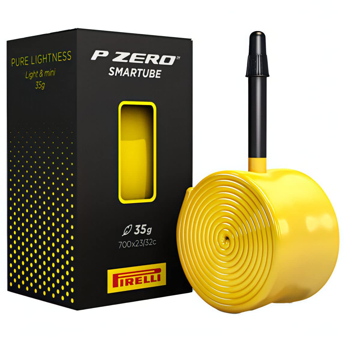 Pirelli P-Zero Smartube Bicycle Inner Tube, 700x23-32, 80mm Presta Valve, Yellow