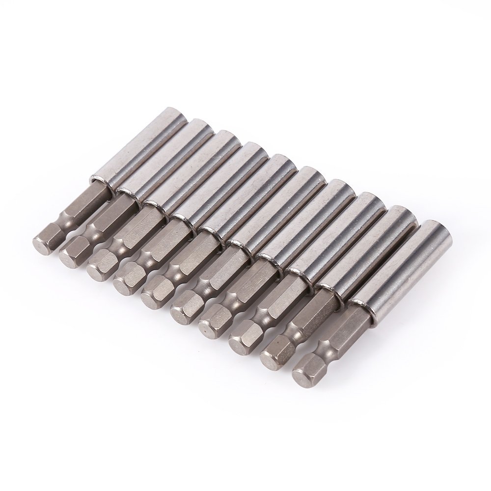 Drill Bit Holder 1/4" Hex Magnetic Extension Socket 10pcs Screwdriver Extension Bar