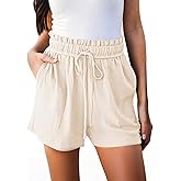 Linen Beach Vacation Shorts for Women Novelty Casual Summer Outfits High Waisted Lounge Comfy Resort Wear