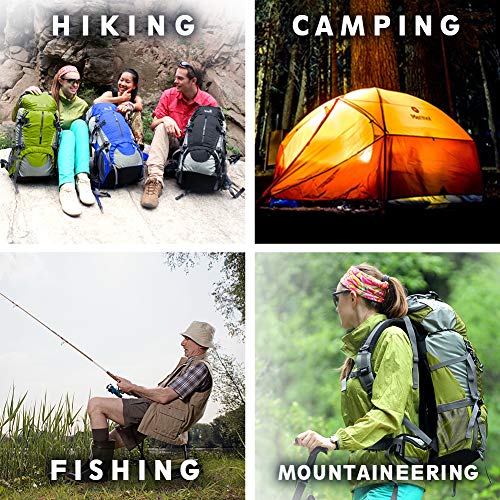 novosun Hiking Backpack 50L Waterproof,Lightweight Camping Backpack for Men Women Youth Backpacking Backpack with Rain Cover External Frame Travel Backpack for Hiking Camping Climbing Outdoor Travel