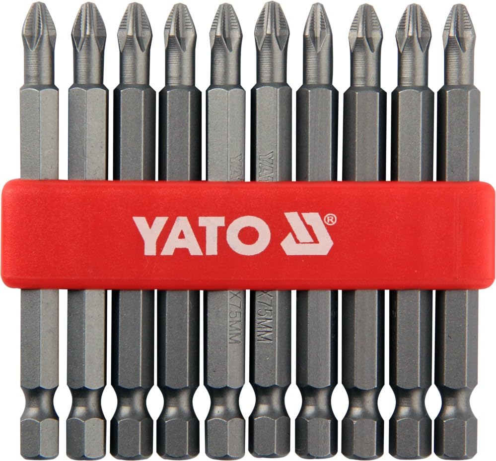 YATO YT-0480 10pcs Bit Screwdriver PH2x75mm S2