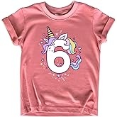 Unicorn 6th Birthday Shirts for Toddler Girls Outfit 6 Year Old Six Sixth Shirt