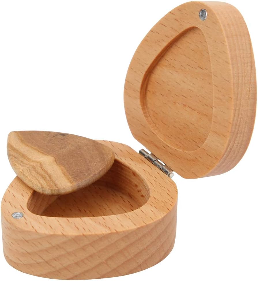 Caja de regalo de púas de guitarra de madera, caja de púas de ...