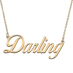 HUAN XUN Customized Custom Simple Any Name Necklace
