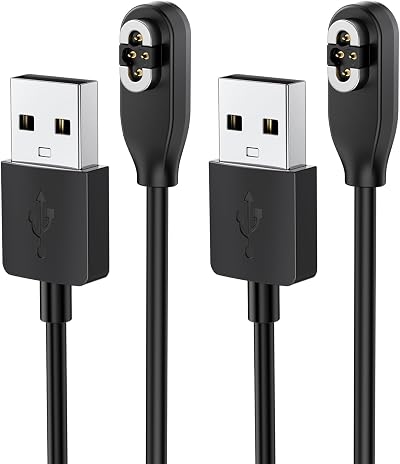 FYOUNG 2pk USB-A Magnetic Charging Cable for SHOKZ OpenSwim Pro S710 Bone