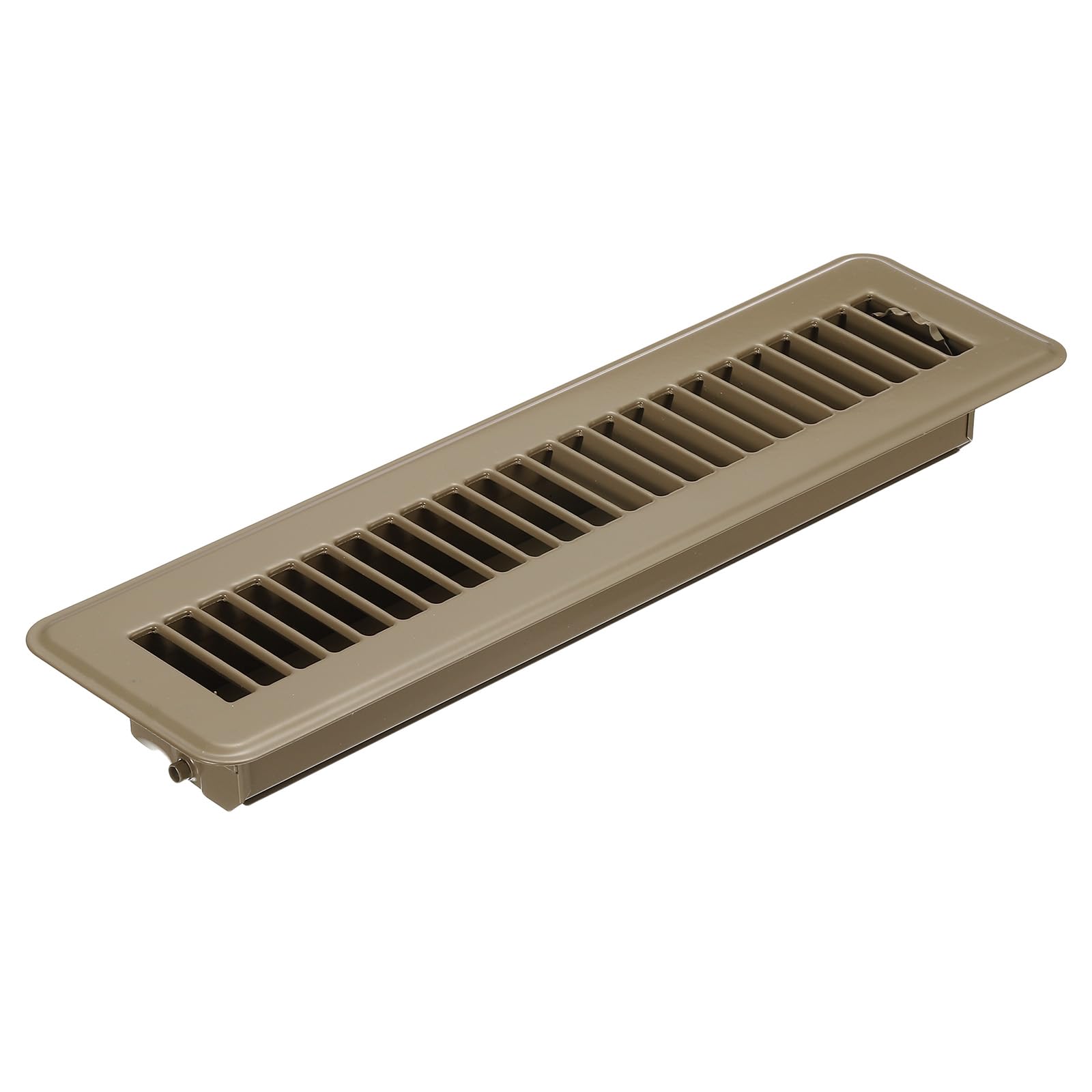 PATIKIL 12 x 2 Inch Floor Register, 1pcs Heavy Duty Air Vent Cover Steel Adjustable Decor Vents Easy Adjust Floor Grates for Sidewall Home Office, Brown