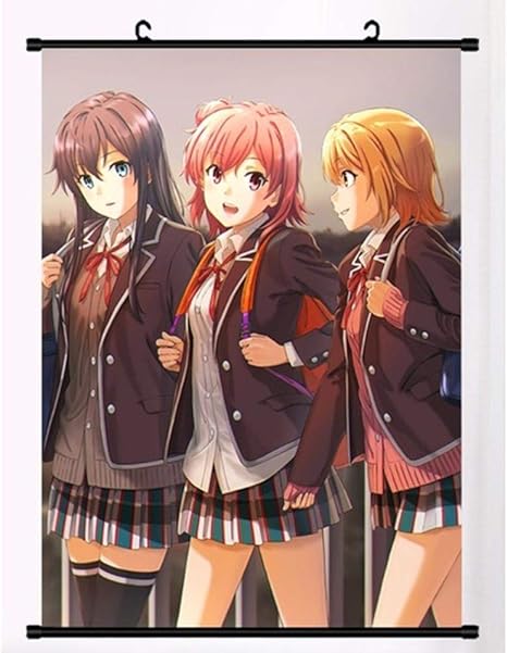 Amazon アニメリビングルーム寝室家の装飾ギフト生地壁スクロールポスタークリスマスハロウィーンギフト やはり俺の青春ラブコメはまちがっている アニメ 萌えグッズ 通販