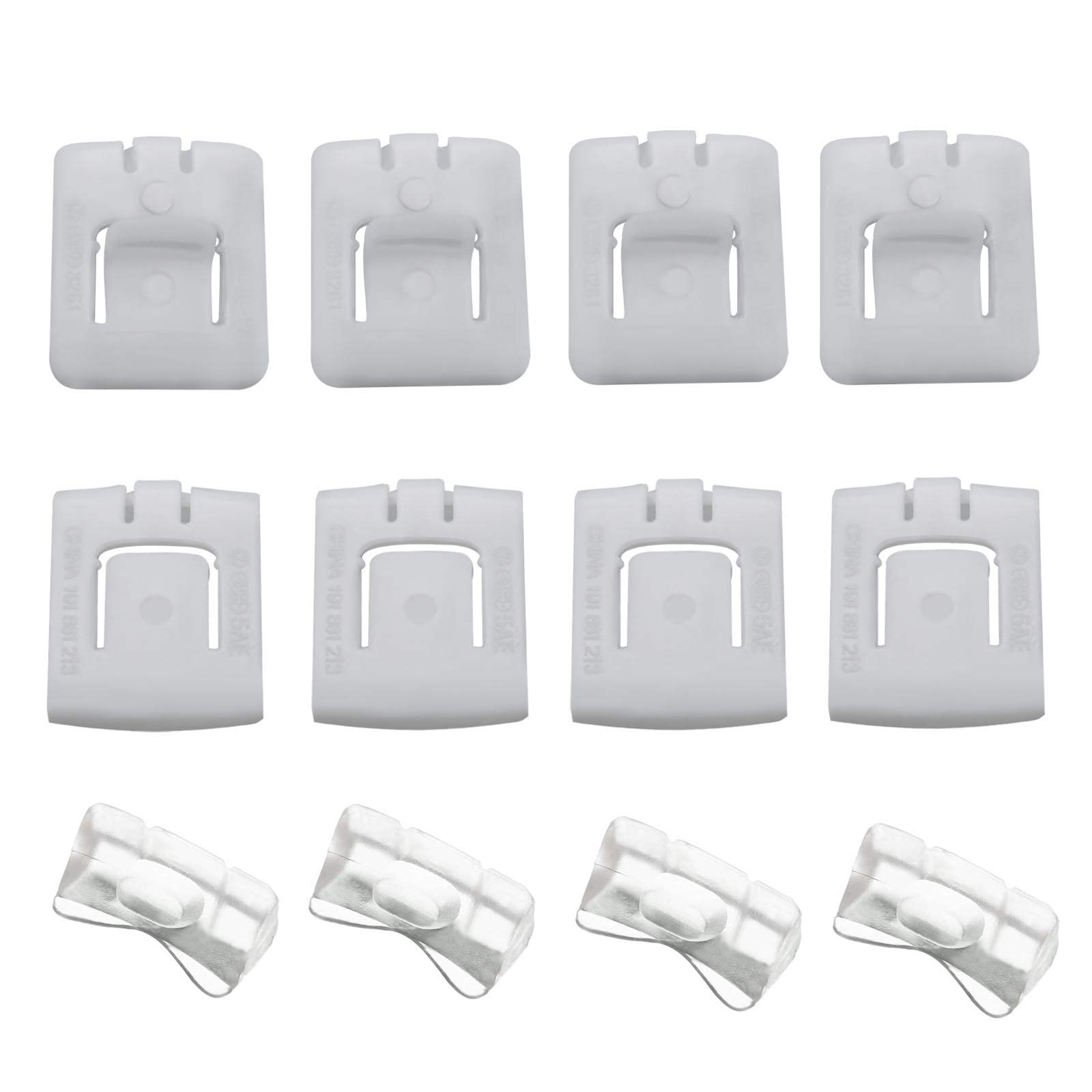 OTOTEC 12Pcs Car Seat Rail Runner Slider Guide Clips Glide Piece Set 435881203A 171881213B Plastic Seat Buckle Fastener Clips Compatible With MK1 MK2 MK3 Golf