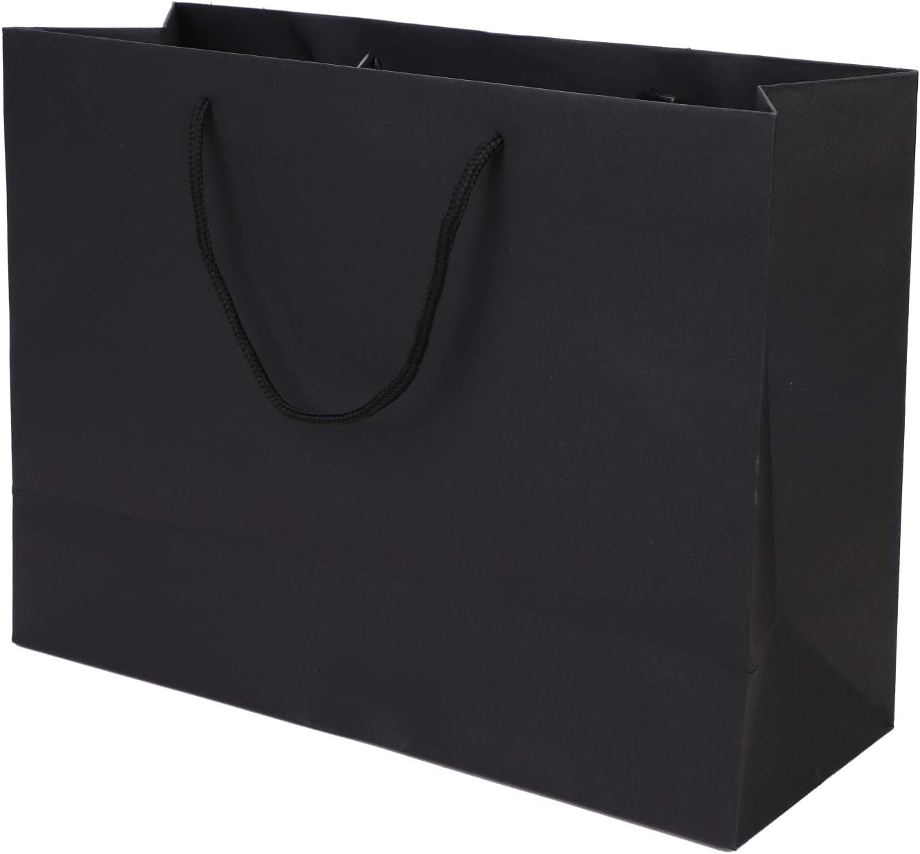 10pcs Kraft Paper Gift Bags Gift Packaging Pouches Carrier Bags with Braided Handle Black Shopping Tote Bag Clothing Bag for Birthday Wedding Baby Shower Halloween Christmas Party Supplies Square Bag - Image 5