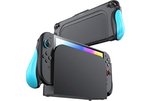 Ergonomic Grip Case for Switch 2 2025 Model – Lightweight Protective Cover Compatible with Switch 2 7.9 Inch, Anti-Slip Handl