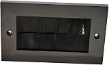 kenable Double Gang Black Brush Faceplate Wall Outlet UK Cable Management view 8