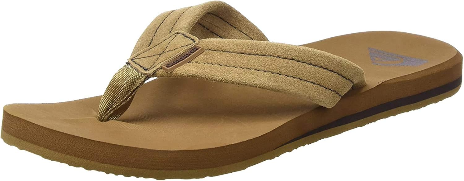 Quiksilver Men's Carver Suede 3-Point Flip Flop Sandal Athletic: Shoes