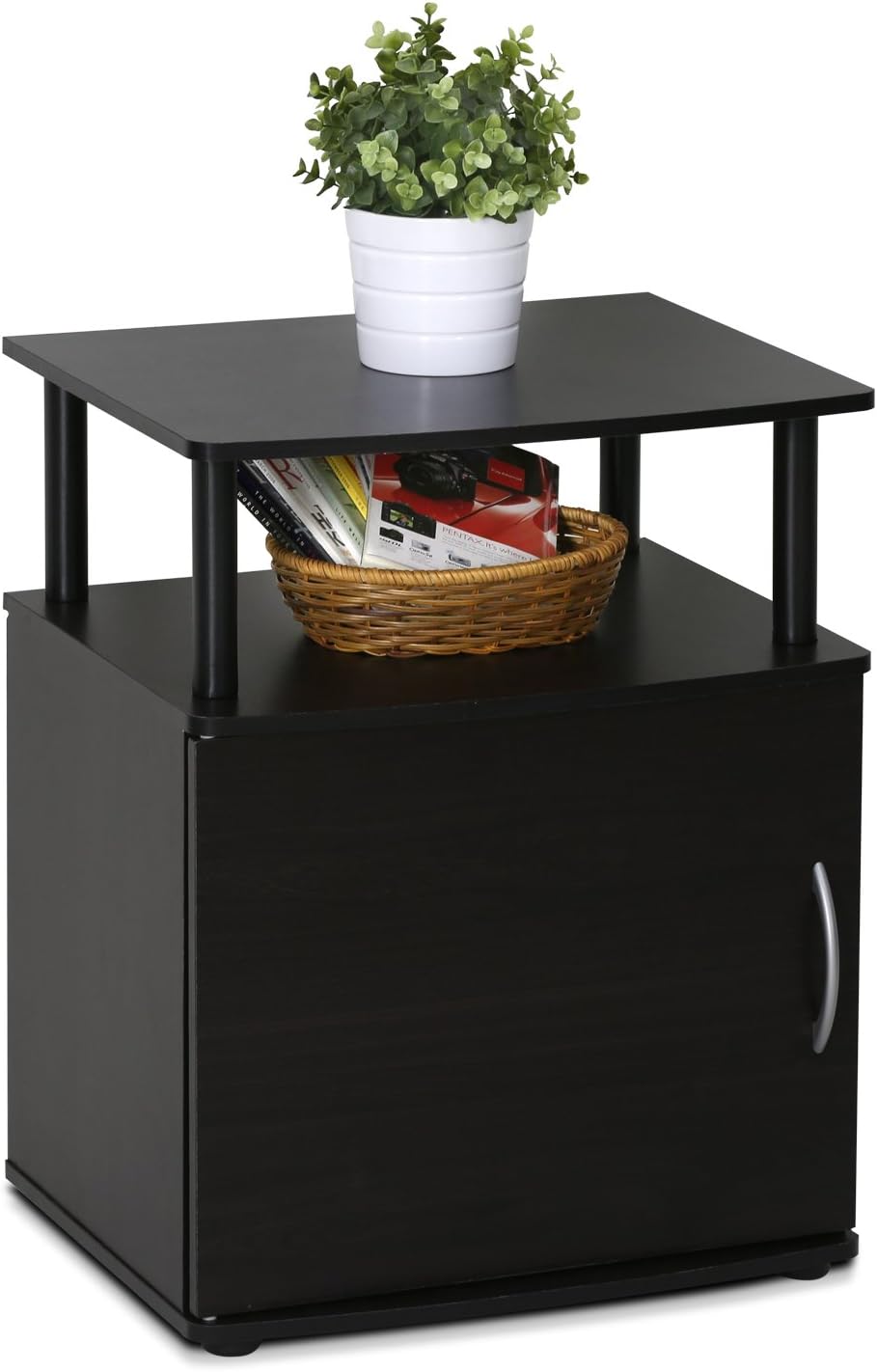 FURINNO Jaya End Table, One, Black Wood: Furniture & Decor