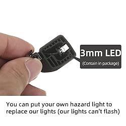 RC Car Rearview Mirror with Light for 1/10 Crawler