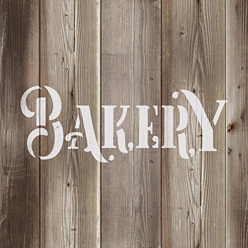 Rustic Bakery Stencil Template for Walls and Crafts - Reusable Stencils for Painting in Small & Large Sizes