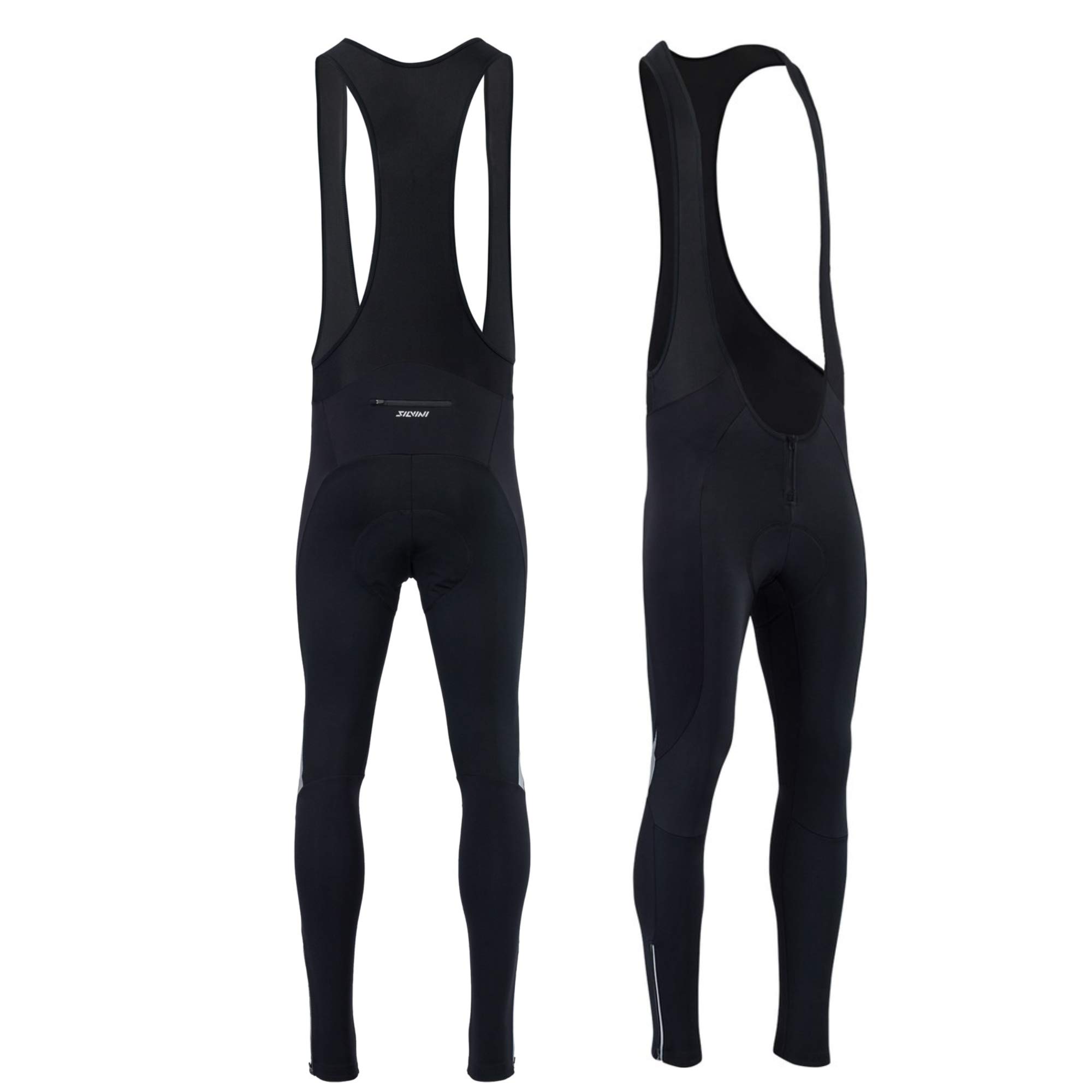 SILVINI Maletto Pro Men's Winter Elastic Bib Shorts with Insert Waterproof Cycling Shorts Men's Long Winter Cycling Shorts with Straps Thermal Trousers Men's Bib Pants