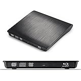 MthsTec USB 3.0 6X External Slim Blu-ray Writer Drive with 3D, TV Connectivity Function,Windows & Mac Compatible-(Black)