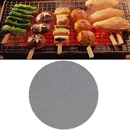 BBQ Grill Mesh Mat Set of 3-Non Stick Barbecue Grill Sheet Liners Grilling Mats Nonstick Fish Vegetable Smoking Accessories-Works on Smoker,Pellet,Gas,Charcoal Grill