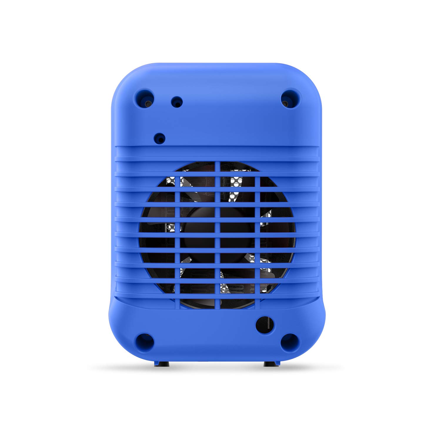 andily 500W Space Electric Small Heater for Home&Office Indoor Use on Desk with Safety Power Switch PTC BLUE