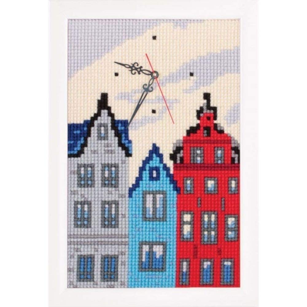 Collection d'Art Cross-Stitch Clockwork KIT/Town/ 25.5 X 40, Multi, 40 x 40cm — image 1