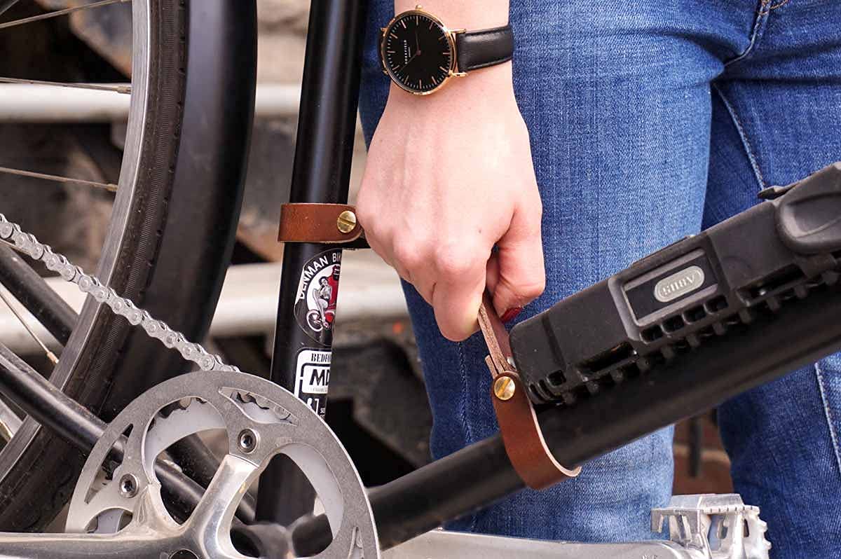 oopsmark Leather Bicycle Handle and Lifter for Your Bike Frame (Black)