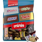 SNICKERS, TWIX, MILKY WAY and 3 MUSKETEERS Soccer Watch Party Candy Individually Wrapped Chocolate Candy Bars Football Variety Pack, Sharing Size, 8.31 Oz Bulk Bag