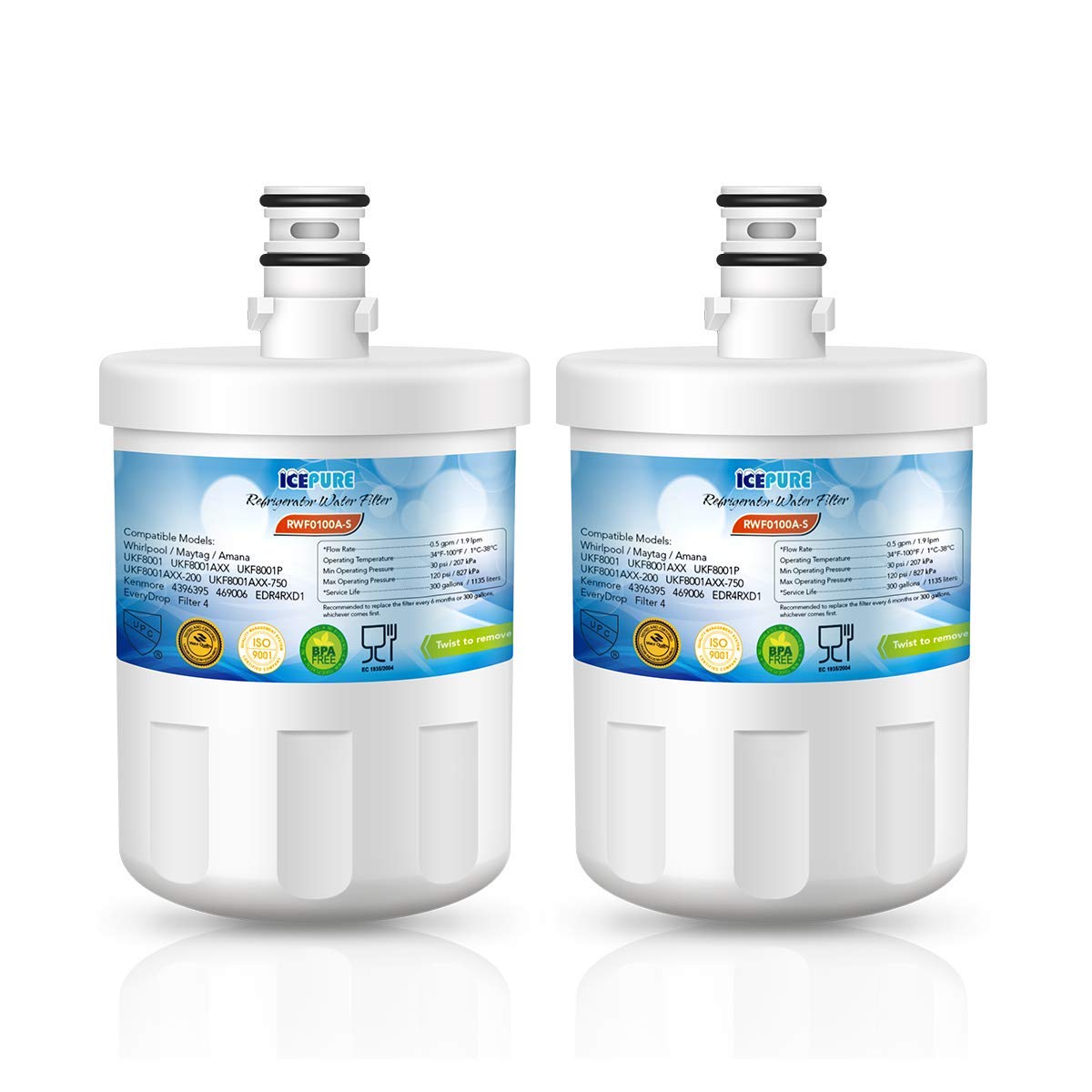Icepure LT500P Refrigerator Water Filter Compatible with LG LT500P