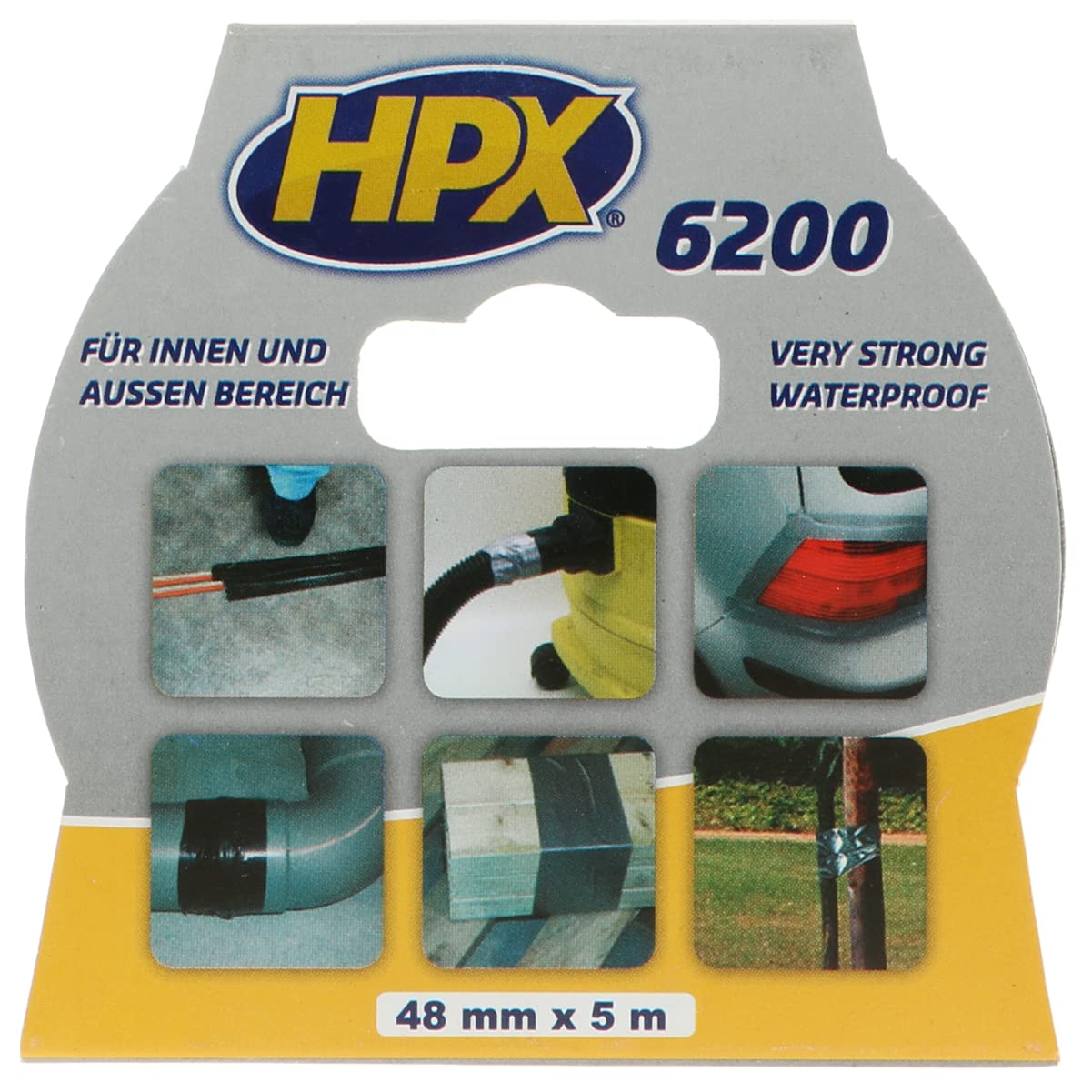 HPX MCB5005 Duct Tape, 50 mm x 5 m, Silver