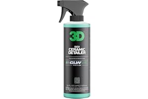 3D Ceramic Detailer, GLW Series | Hyper Gloss Finish | SiO2 Peak Hydrophobic Top Coat | Extends Life of Waxes, Sealants, Coat