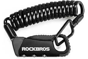 ROCKBROS Motorcycle Helmet Lock, Resettable Bike Helmet Lock, Lightweight Motorcycle Locks Anti Theft, 47.2 inch/120 cm Unive