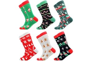 BISOUSOX Mens Dress Socks Funny Fun Colorful Crazy Funky Crew Socks for Men Novelty Happy Cotton Size 9-12