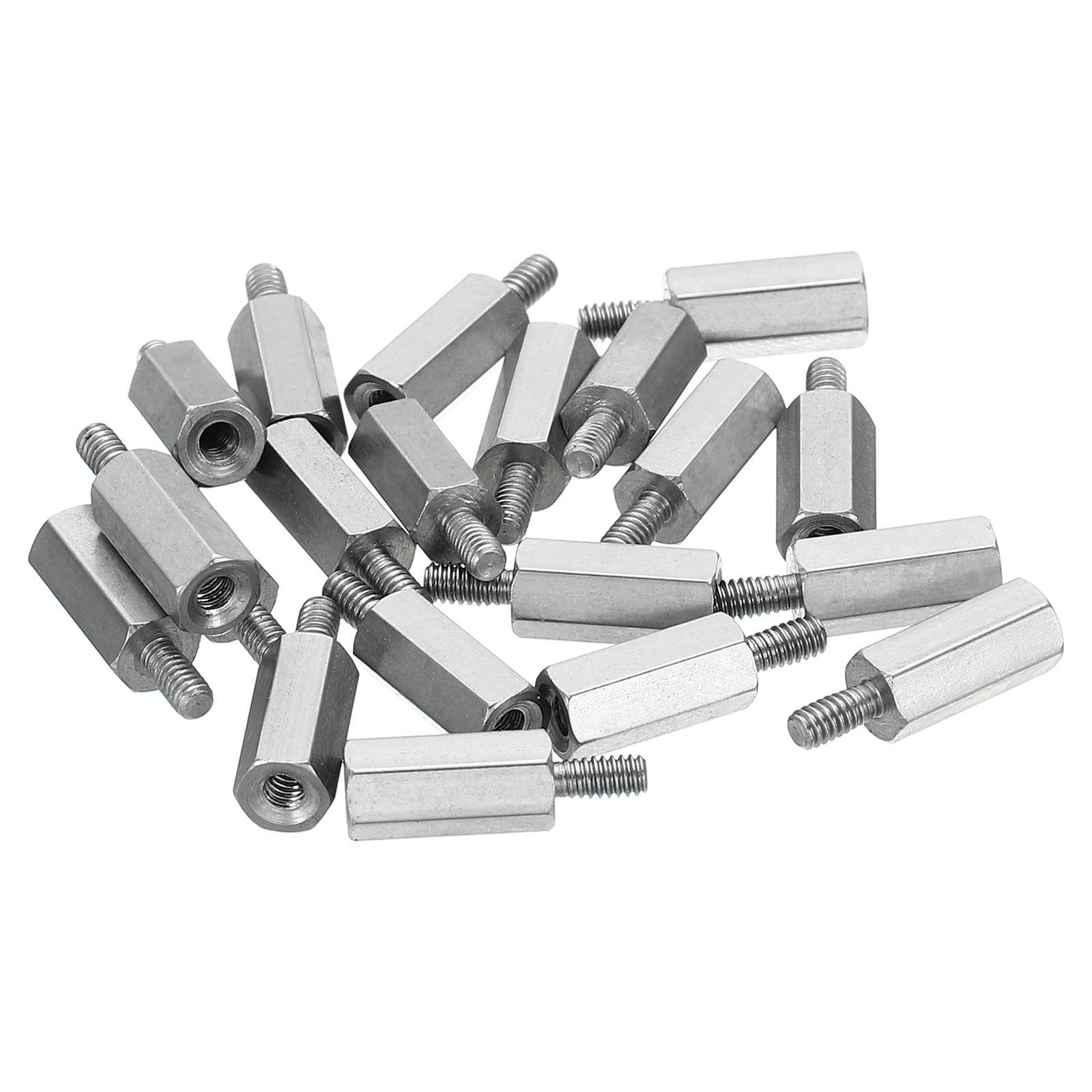 PATIKIL M2x9mm+4mm Male-Female Hex Standoff, 20 Pack Stainless Steel PCB Standoffs Screws for Motherboards, Computer Cases, Circuit Boards, Electronics