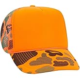 OTTO Neon Camouflage Foam Front 5 Panel High Crown Mesh Back Trucker Hat
