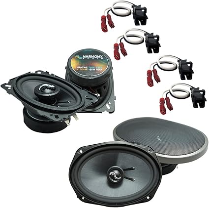 Amazon Com Harmony Audio C46 C69 Oem Factory Premium Speaker Replacement Package Compatible With Chevy Impala Ss 1994 1995 1996 Car Electronics